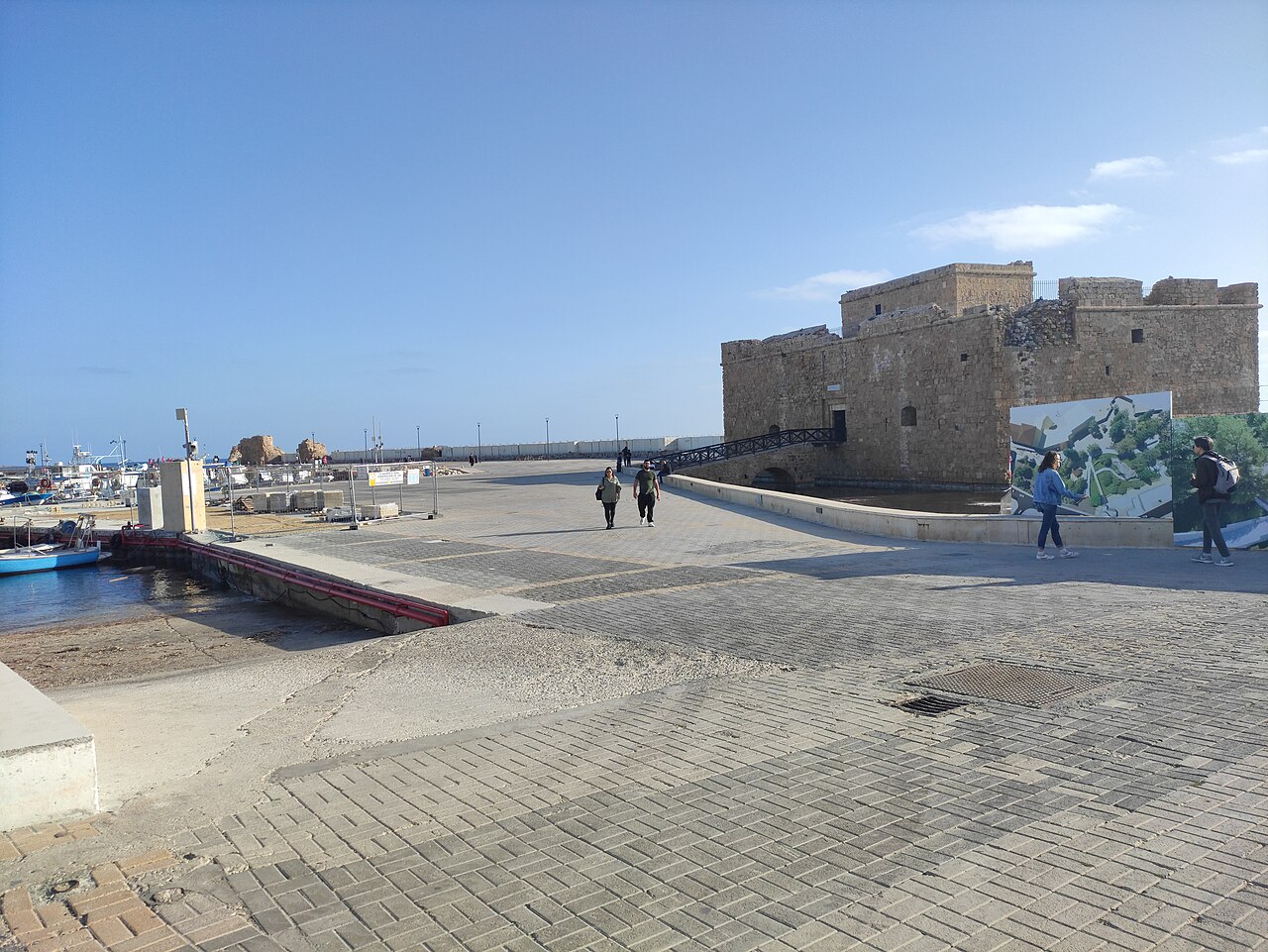 Paphos harbour and coastline